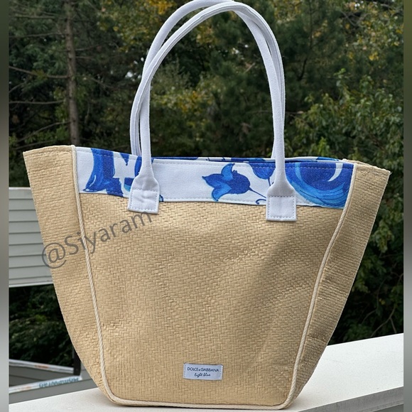 Dolce & Gabbana tote/ beach bag/ straw tote/ purse/ travel bag - Picture 2 of 6
